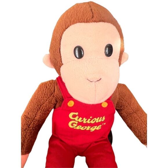 Curious George Plush in Red overall Stuffed Animal 12” - Picture 2 of 6